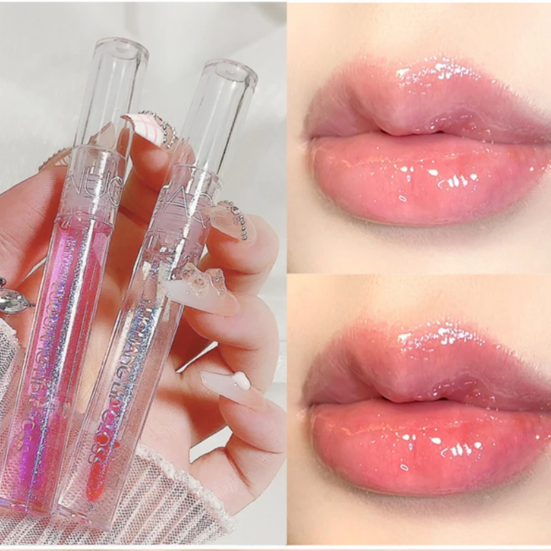 Glänzende Perlen-Feuchtigkeitscreme, farbverändernder Lipgloss, transparenter 3D-holografischer, aufpolsterndes Lippenöl, Lippen-Make-up, prallere, nahrhafte Pflege