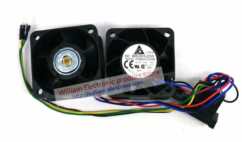 Original Delta FFB0412VHN DC12V 0.24A 40*40*28MM Tachometer Signal Computer Server Cooling Fan 1Set/2pcs