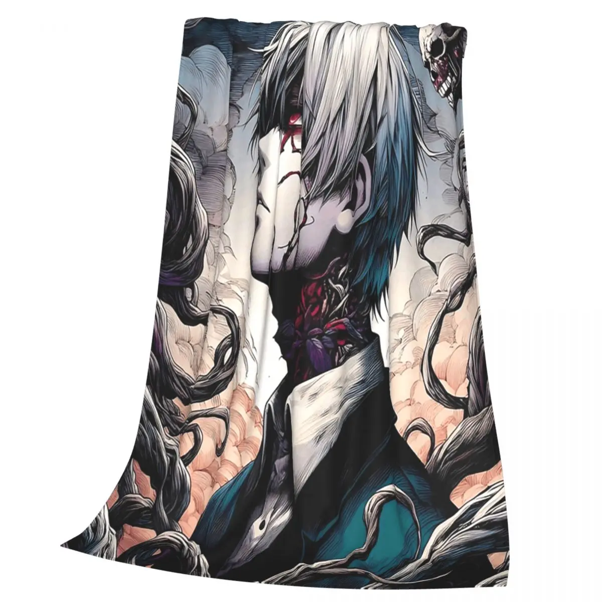 Tokyo Ghoul Anime Blanket Soft Warm Flannel Throw Blanket Bedspread for Bed Living room Picnic Travel Home Sofa