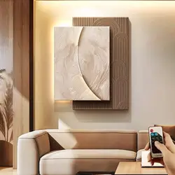Art LED Wall Lamp For Living Room Corridor Hallway Kitchen Hotel Home Decoration Abstract Sandstone Hanging Painting Mural Light