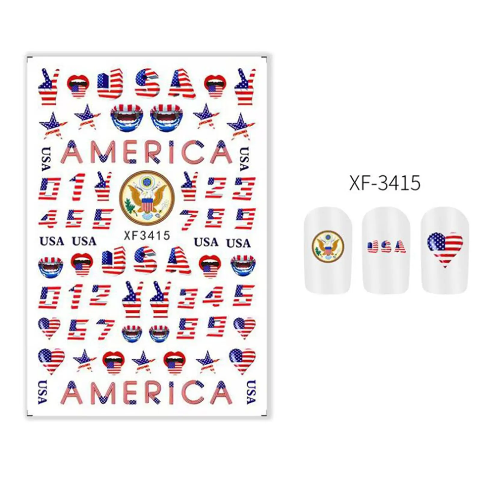 

Миниатюрные наклейки для дизайна ногтей для женщин и девушек, самоклеящиеся стикеры с американским флагом для летнего дизайна ногтей