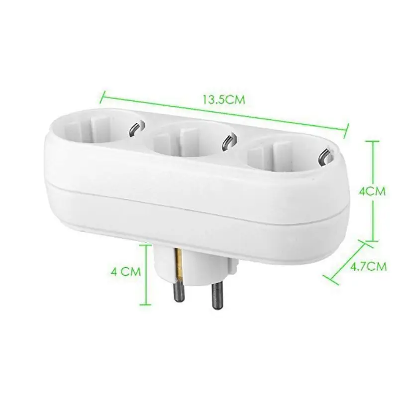 (New)EU Extension Socket With ON OFF Switch EU Standard Power Converter Plug Adapter For Russia Spain Ukraine Korea