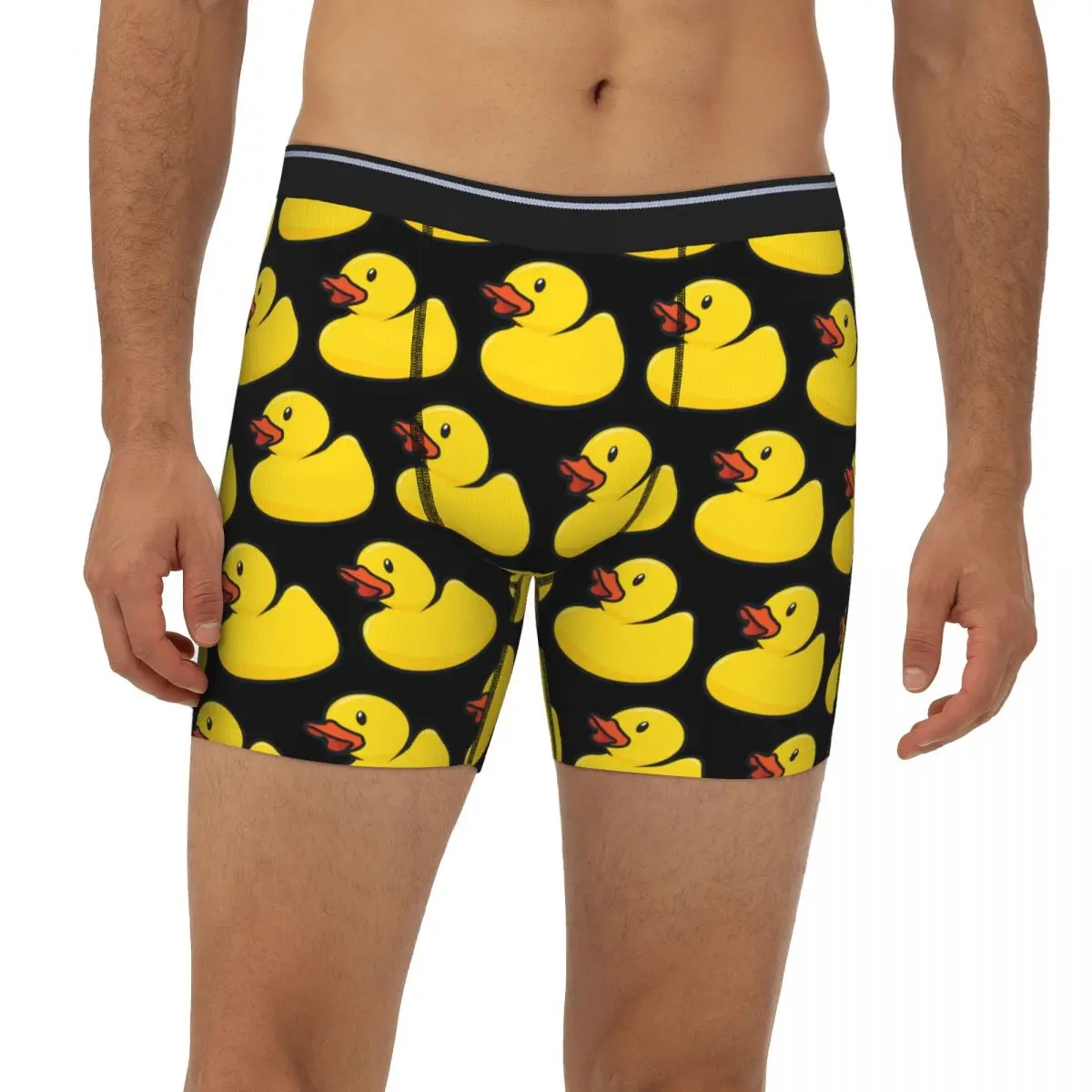 

Rubber Duck Long Boxer Underpants Short Men's Panties Breathable Underwear for Homme Man Boyfriend Gift