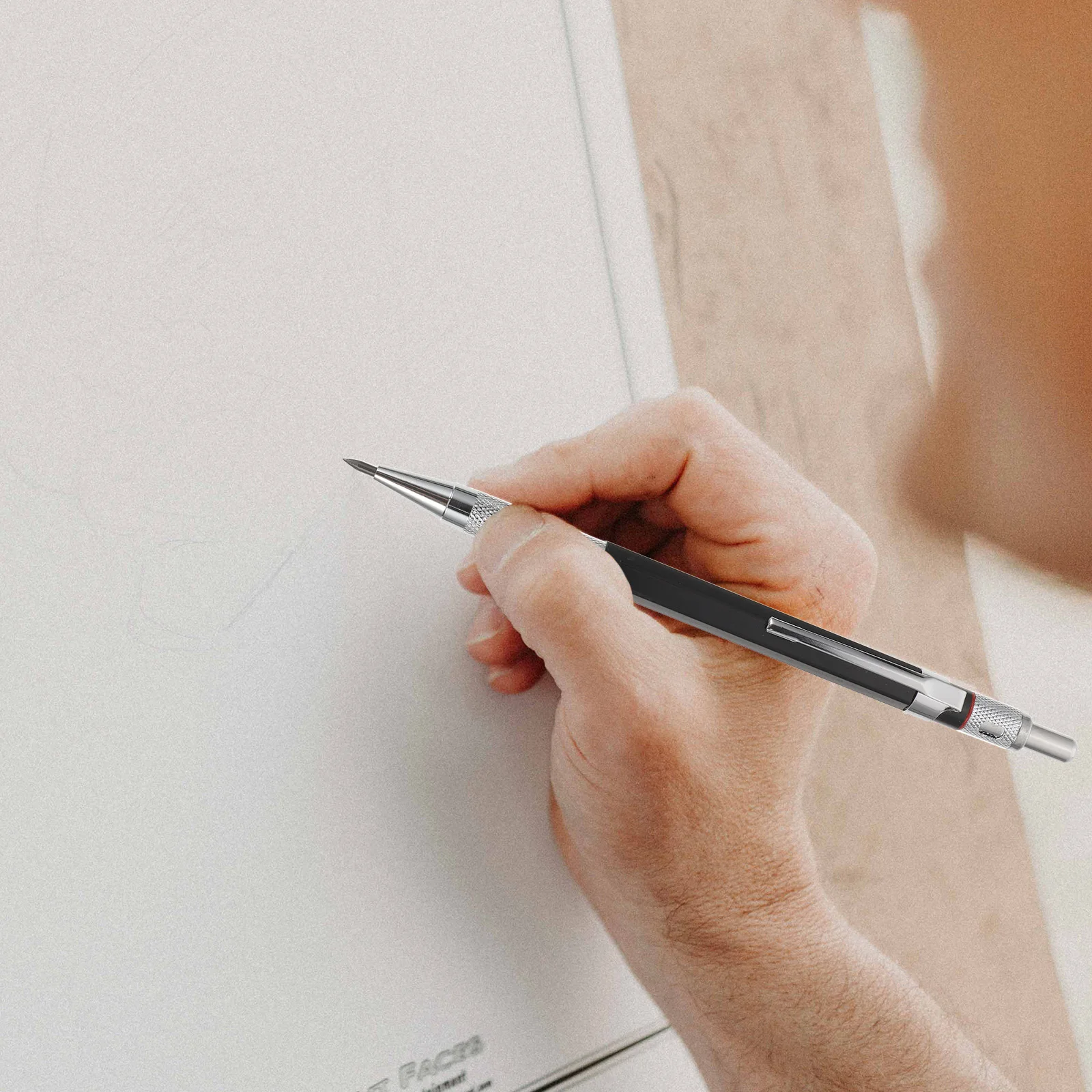 

1Set Engineering Mechanical Pencil Smooth Writing Easy Press Retractable Tip Suitable for Students Office School Supplies