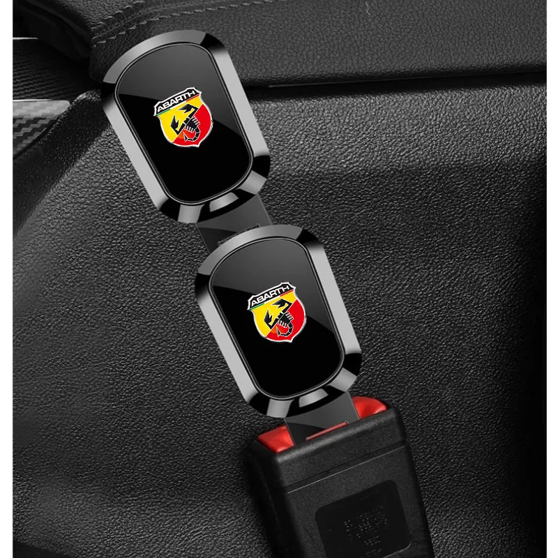 1pc Car Seat Belt Extension Plug Metal Seat Belt Clip Adjustable Extender For Fiat Abarth 595 Abarth 500 Abarth 124 Spider Car