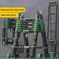 New High End Telescopic Ladder Reinforced Heavy Duty Engineering Ladder 30 Step Rung Aluminum Alloy Multi Function Household