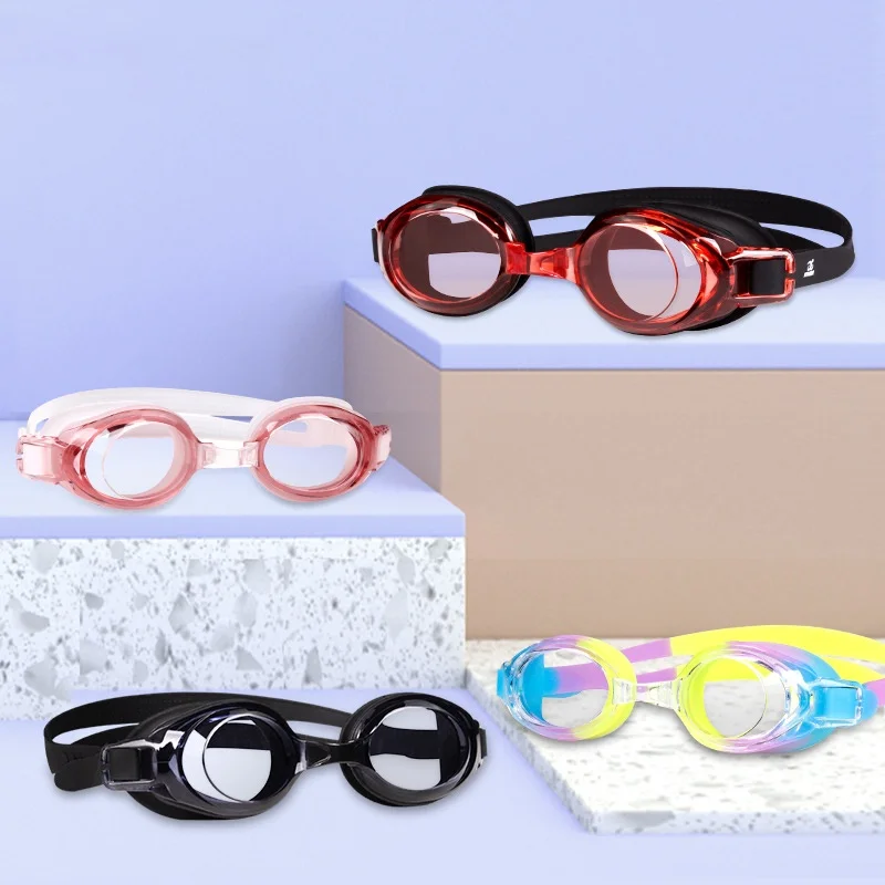 Adults Teens -1.5 To -9.0 Myopia Swimming Glasses Prescription Waterproof Anti-fog Swim Eyewear Silicone Diopter Diving Goggles