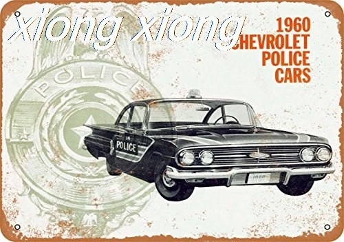 Metal Sign - 1960 Chevy Police Cars - Vintage Look