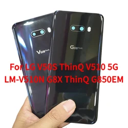 Coperchio batteria posteriore in vetro per LG V50S ThinQ V510 5G LM-V510N G8X ThinQ G850EM sostituzione dell'alloggiamento della porta del pannello posteriore