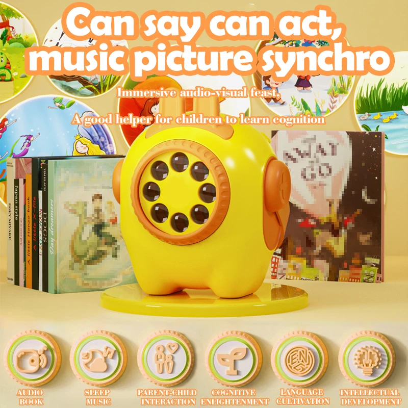 New Hot Selling Kids Learning Machine Card Story Educational Animal Early Learning Telling Story Projector Machine Toys for Kids