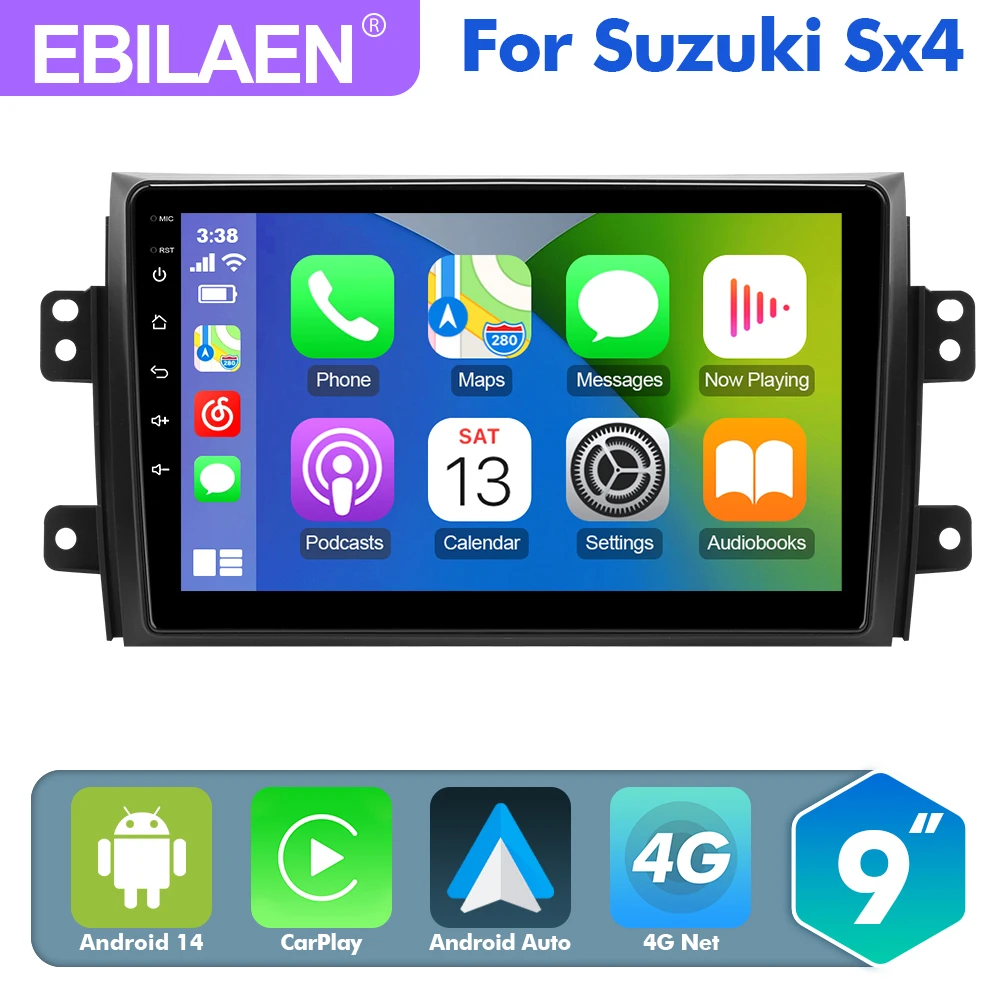 

Qualcomm 6115 UIS 7865 Android Car Radio For Suzuki SX4 /Fiat Sedici 2005-2014 GPS Multimedia Carplay Android auto radio 4G lte