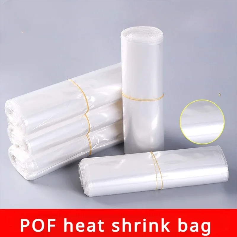 34-38cm Wide Environmentally Friendly Heat Shrink Bag Gift Food Outer Packaging Sealing Film POF Moisture-proof Shrinkable Films