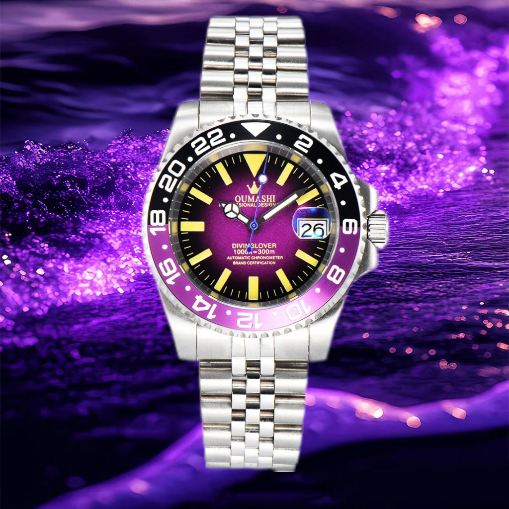 

40mm diving men's watch with NH35 movement sapphire crystal watch glass NH35 automatic mechanical watch stainless steel watch