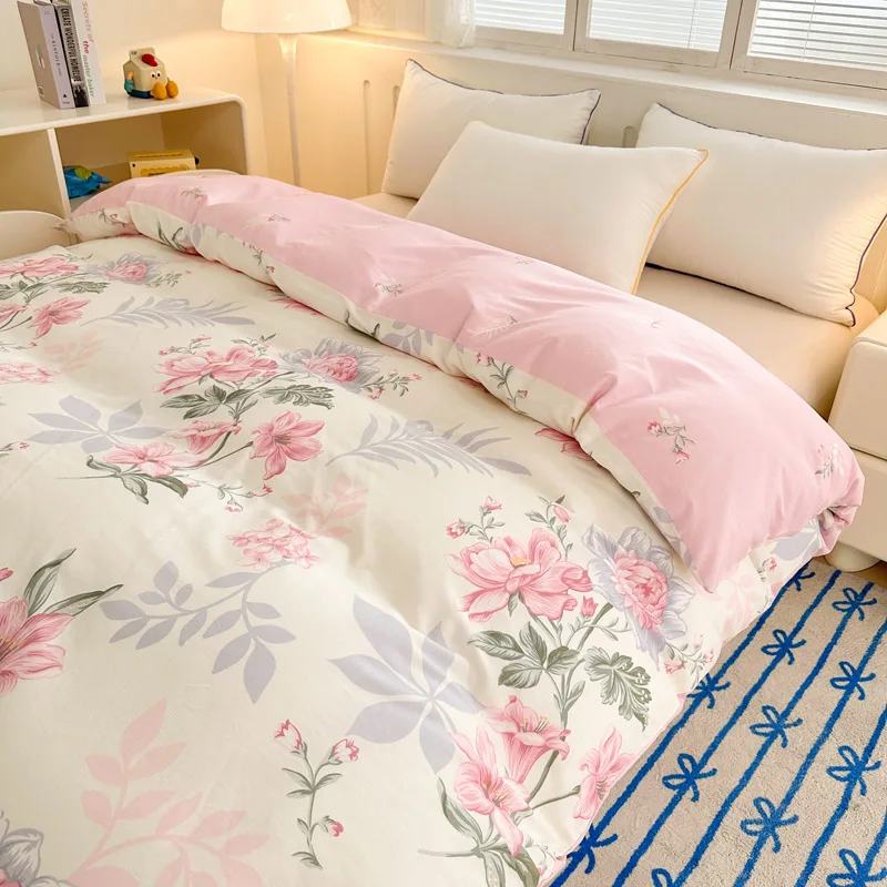 

100%Cotton Duvet Cover Flower Printed funda nórdica cama 150x200 Cotton housse de couette High Quality Single/Queen/King 이불커버