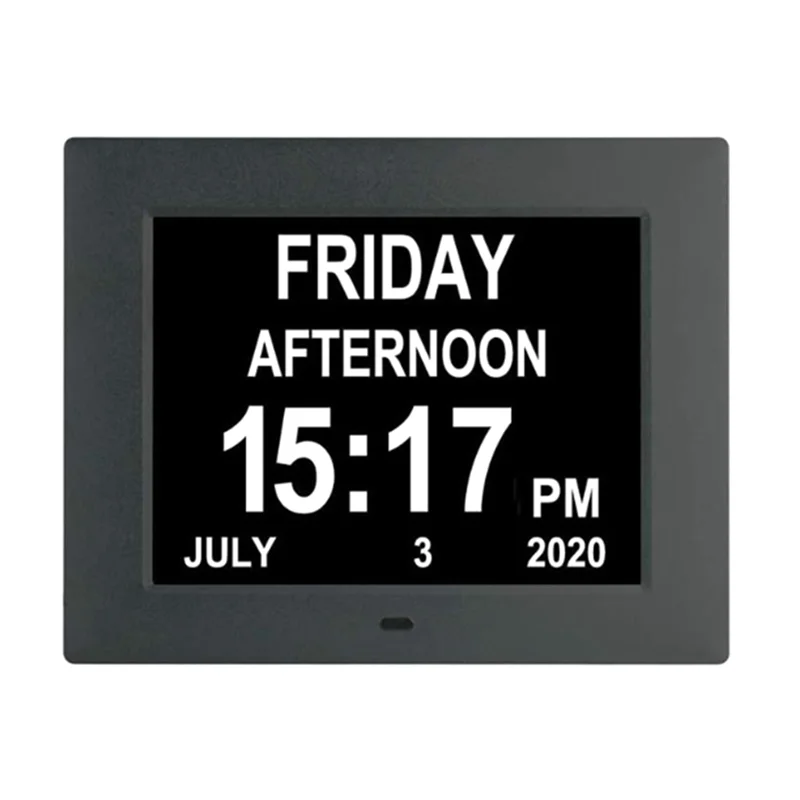 2025 New 8 inch Alarm -Dementia Clock with Custom Reminders&Remote Control Clock with Date Helps Memory Loss/Alzheimer's-EU Plug