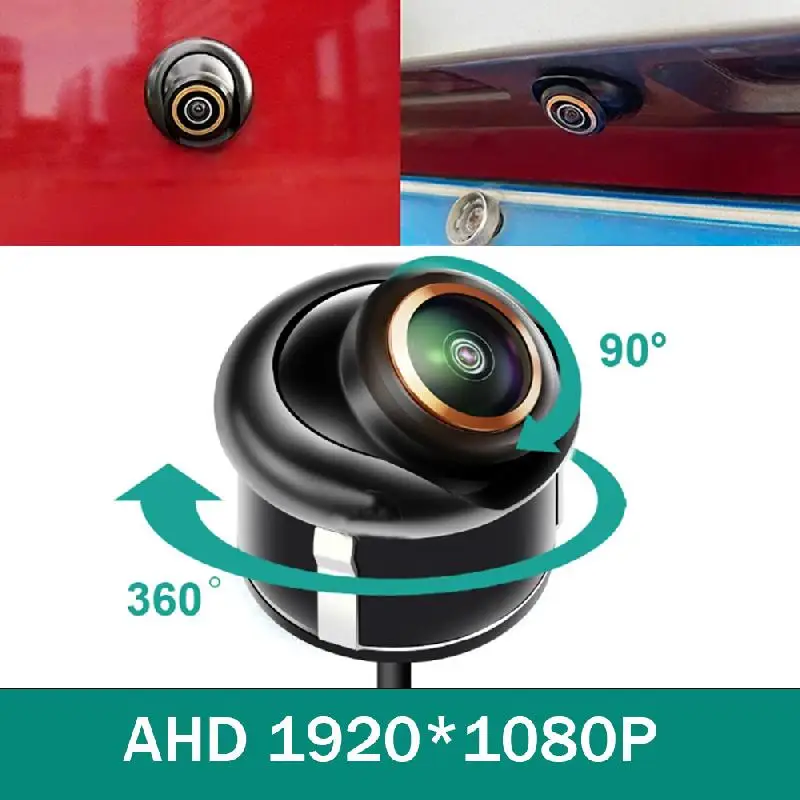 170° AHD 1920x1080P CBVS 720P Rear View Camera, Parking Device with Fisheye Lens and Metal Body for Car SUV RV Trailer Camper