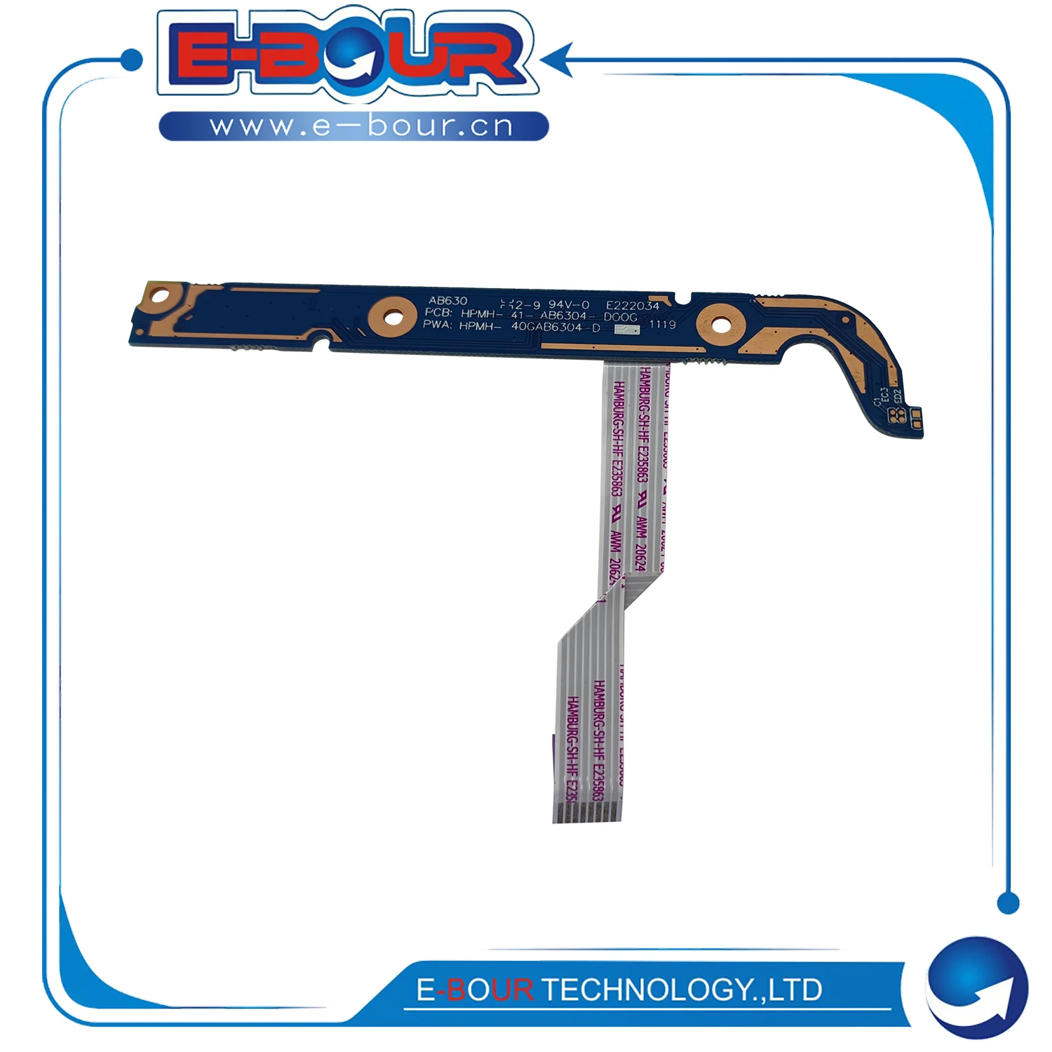 플렉스 리본 케이블이 있는 노트북 전원 단추 보드, H DV7-6000 41-AB6304 40GAB6304-D 50.4RI03.001 용 노트북 ON OFF 스위치, 신제품