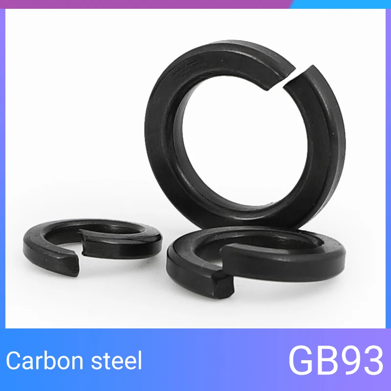 M3 M4 M5 M6 M8 M10 M12 M14 M16 M18 M20 M24 M27 Black Spring Lock Washers Carbon Steel Spring Washer for Automotive