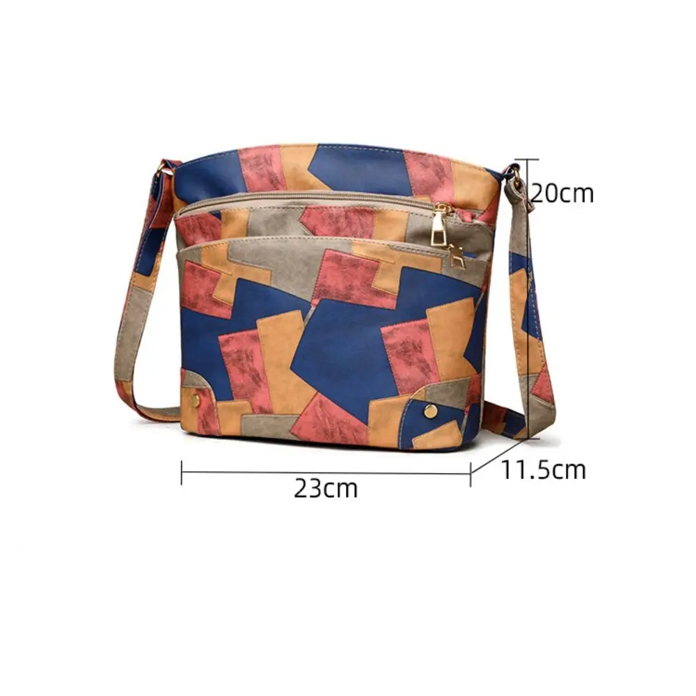 Durable PU Leather Shoulder Bag Large Capacity Portable Tote Bag Soft Hadnbag