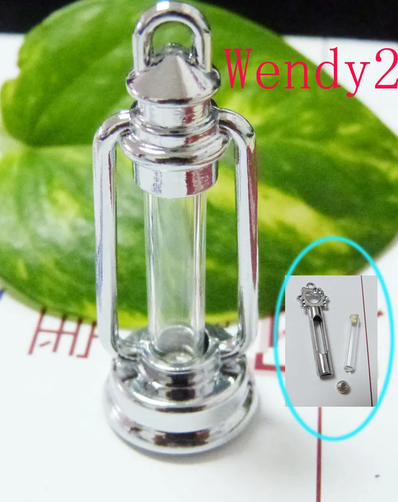 100PCS charm Hurricane Lamp rice writing vials & glass vial & Glass Vials For Rice Jewelry