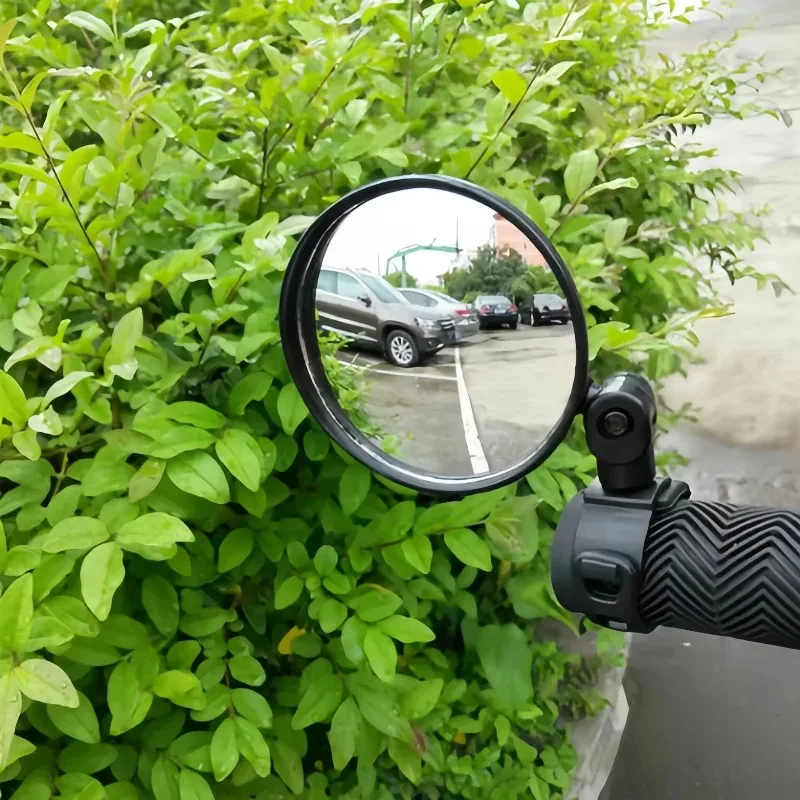 Universal 360° Adjustable Convex Bicycle Rearview Mirror Wide Angle Cycling Handlebar Rear View Mirrors for Safety Riding