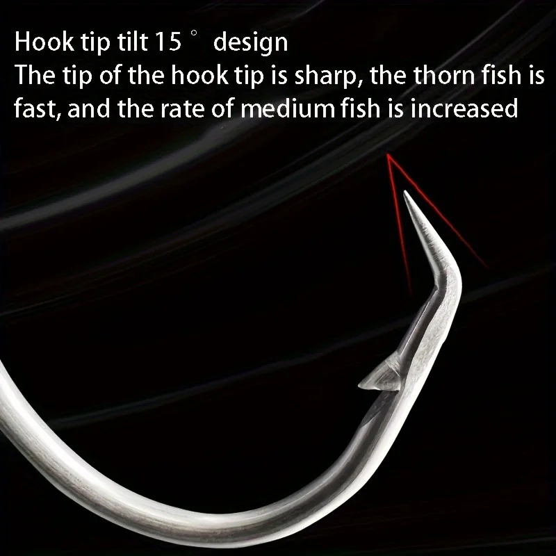 مجموعة من 5 خطافات مصممة لصيد الأسماك في المياه المالحة مع خطافات حادة من الفولاذ الكربوني المطعوم لأوزان الطعم بين 1.76 أونصة و17.6 أونصة تستهدف سمك السلمون والتونة والباس والهامور وسمك النهاش - عيد الفصح - عيد الشكر