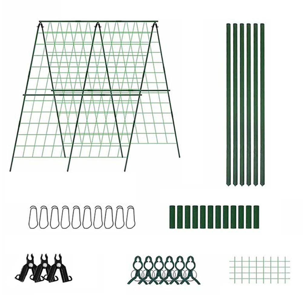 

Plant Climbing Frame A Frame Garden Trellis Sturdy Design Cucumber Trellis Easy Installation Wide Applications Easy Storage