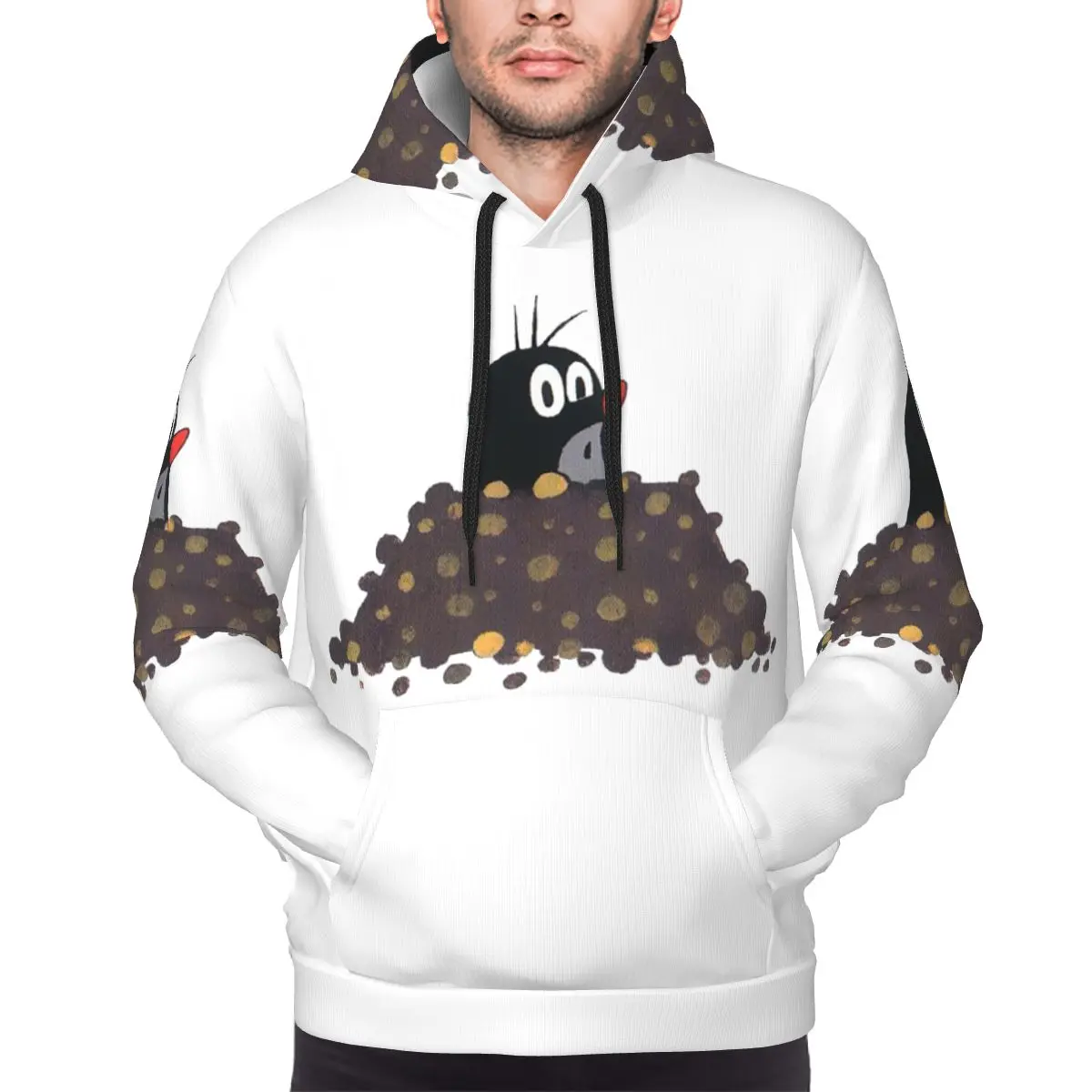 

Толстовки с капюшоном Mole Happy Krtek, пуловер в стиле хип-хоп, осень-зима, мужские и женские толстовки, топы с длинными рукавами