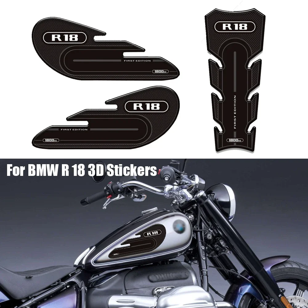 

Motorcycle Tank Grips Pad Protector Stickers Decals Gas Fuel Oil Kit Knee For BMW R 18 R18 1800 CC 1800cc 2020 2021 2022