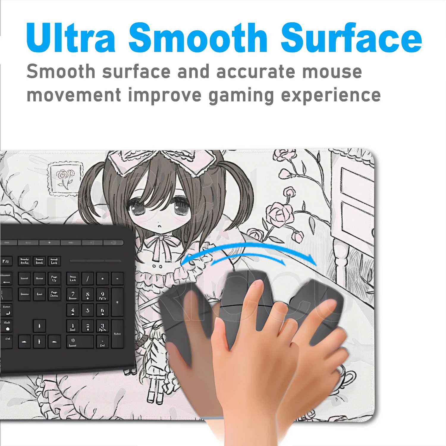 لوحة ماوس كبيرة بتصميم قلب فتا - مراجعة Pc Gaming Pink وسعره