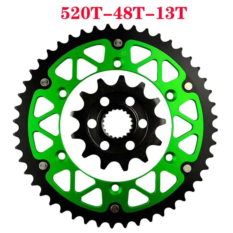 AHL 520 Motorcycle 45T~52T 13T Front & Rear Sprocket For KAWASAKI KX250F KXF250 2006-2014 KX250 F 250F KX KXF 250 24305-13 16204