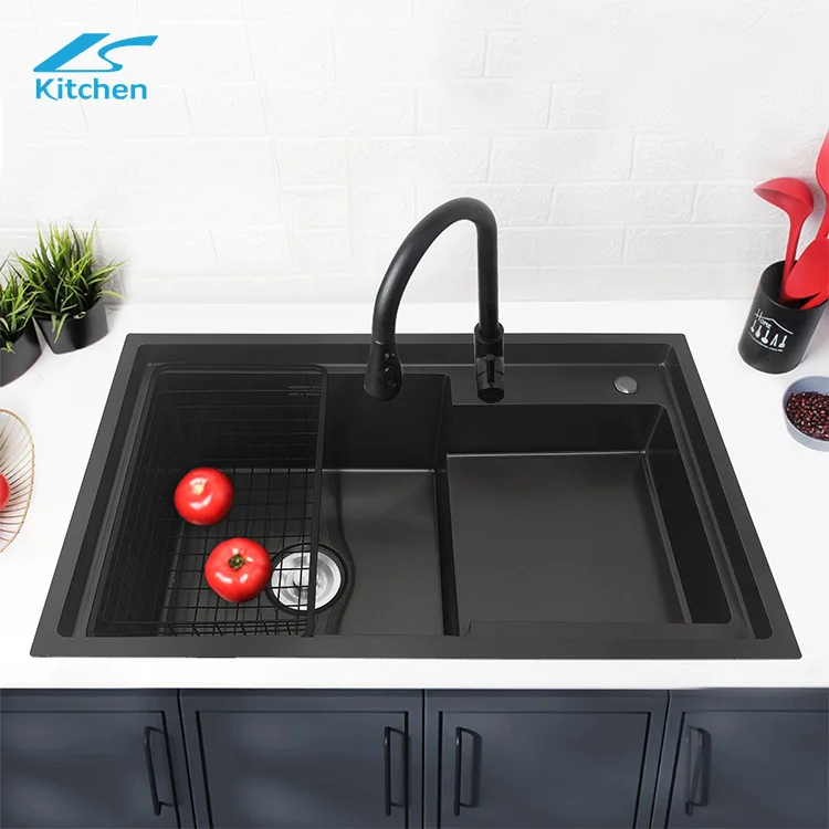 304 exported overseas black diamond stainless steel sink outlet step sink dishwashing basin