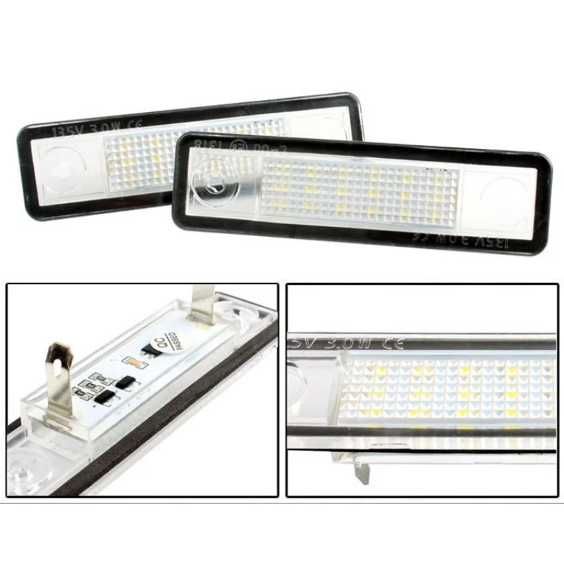 2PCS 18SMD LED License Plate Light for Opel Vauxhall Astra F G Corsa B Vectra B Zafira A Tigra Omega B Signum Canbus 90444330