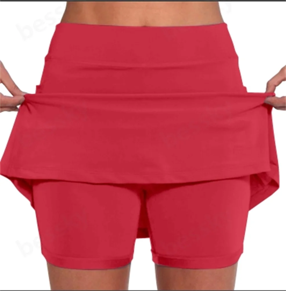 

Women's Pocket Sports Casual Skirt Printed Mid Waist Pants Tennis Skirt