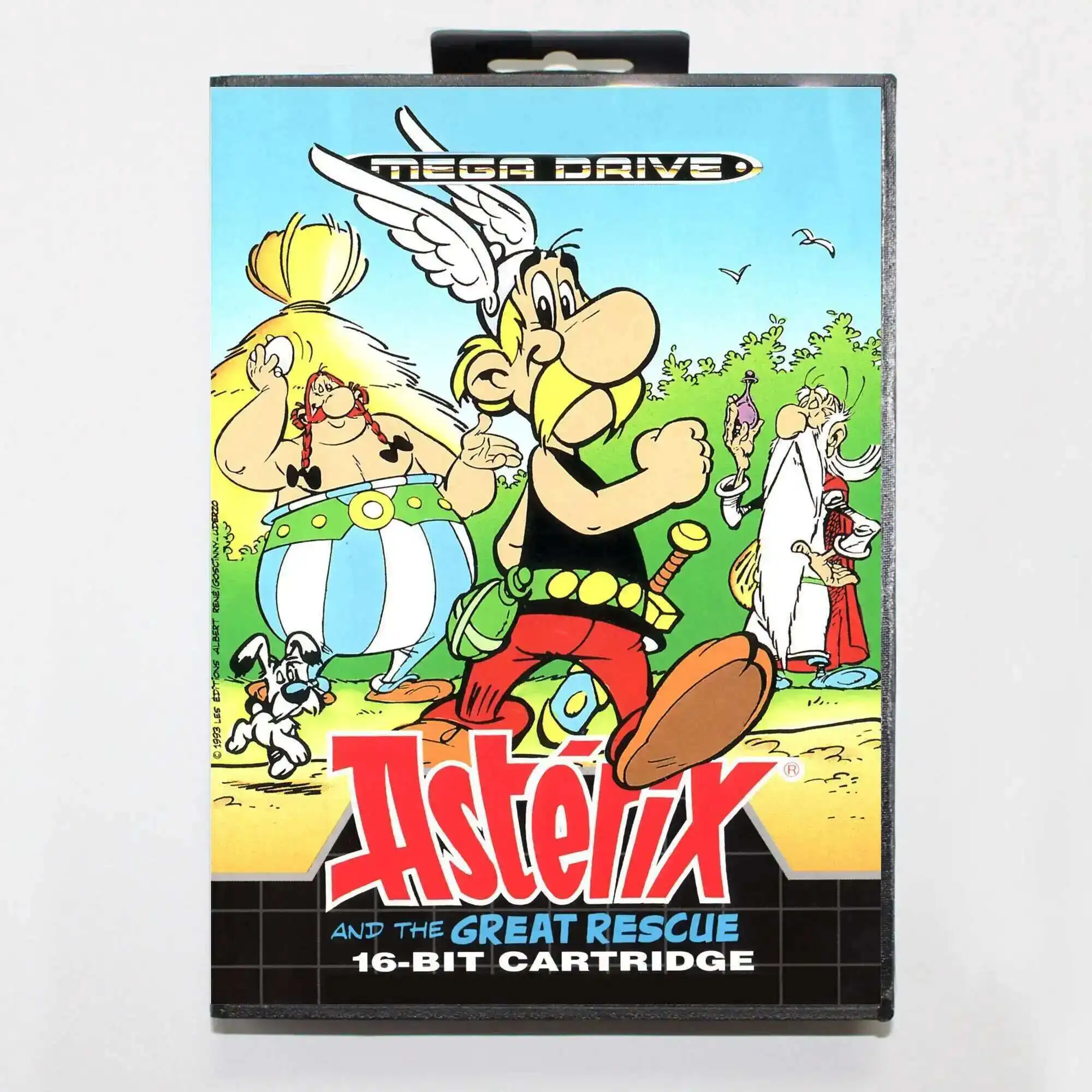 بطاقة ألعاب Asterix The Great Rescue MD مع صندوق EUR لنظام Sega Megadrive Genesis 16 بت