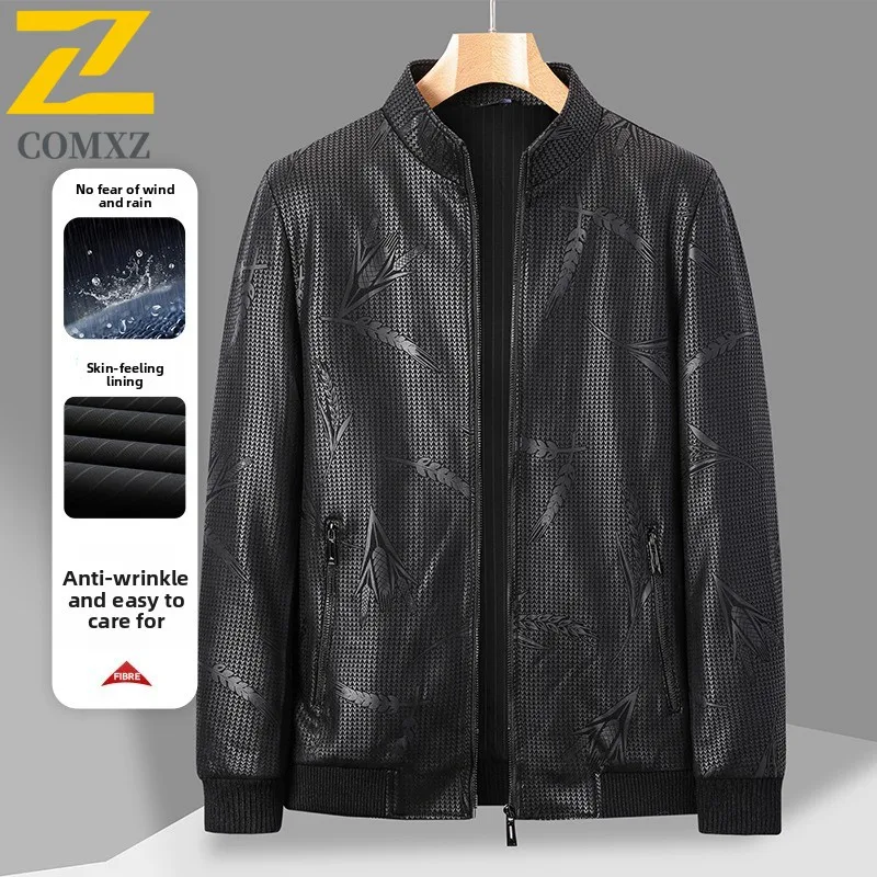

Spring Autumn Men's Baseball Jacket Lightweight Waterproof Windproof Coat Multiple pockets Versatile Solid Color Outerwear 2025