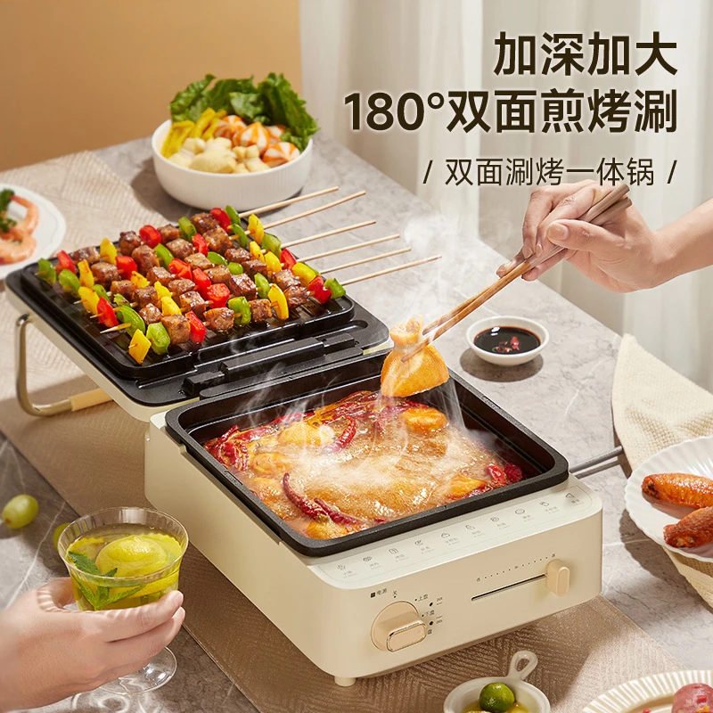 

Cross-border electric baking pancake multi-functional non-stick household disassembled and washable double-sided fried shabu