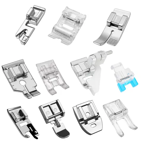 11-delars symaskinspressarfotssats för Singer Brother Babylock Janome Snap On lågskafts symaskinstillbehör 6 best sales symaskinsdelar - №5
