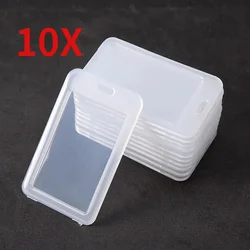 10pcs Transparent Card Cover Sleeves Unisex Work ID Clear Card Holder Protector Cover