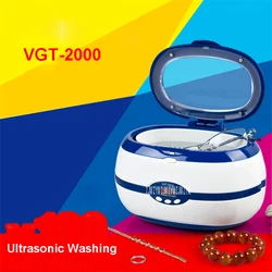 VGT-2000 Ultrasonic Cleaner LED Ultrasonic Washing Machine 35 W power 110V/220V Ultrasonic Bath Ultrasonic Cleaner blue/gray