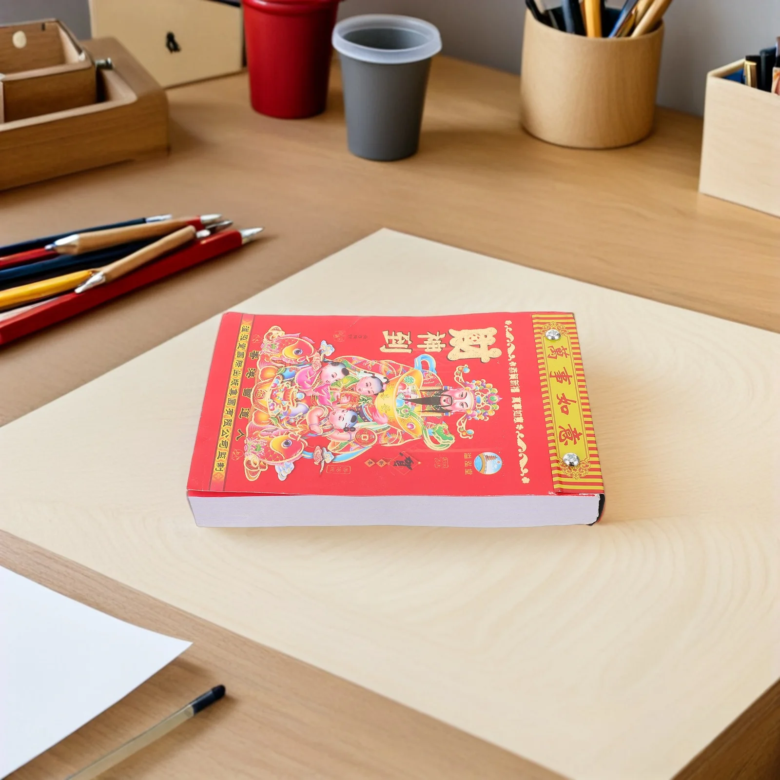 تقويم الحائط الصيني 2026 التقليدية المسيل للدموع معلقة مخطط يومي سنة الحصان القمرية زودياك ديكور السنة القمرية التقويم #4