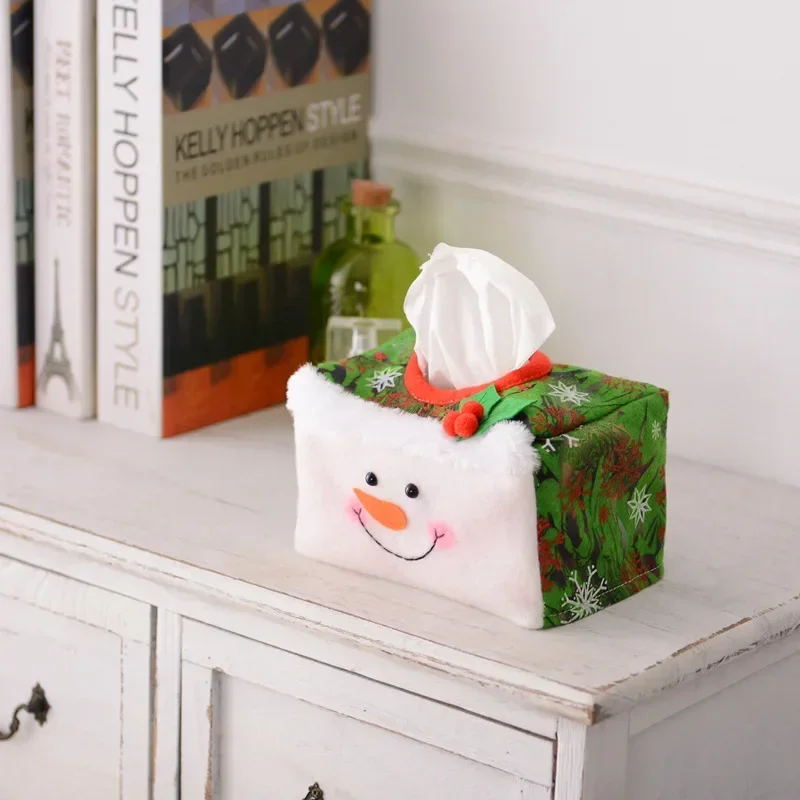 Christmas Wall Mount Toilet Napkin Holder Waterproof Mobile Phone Storage Shelf Napkin Storage Rack Tissue Bathroom Box 3 Colors