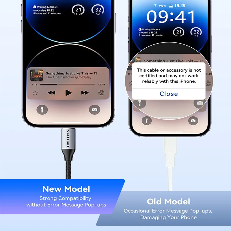 Vention البرق إلى 3.5 مللي متر محول DAC سماعة محول الصوت الفاصل آيفون 14 12 برو ماكس xr كابل مساعد ملحقات الهاتف