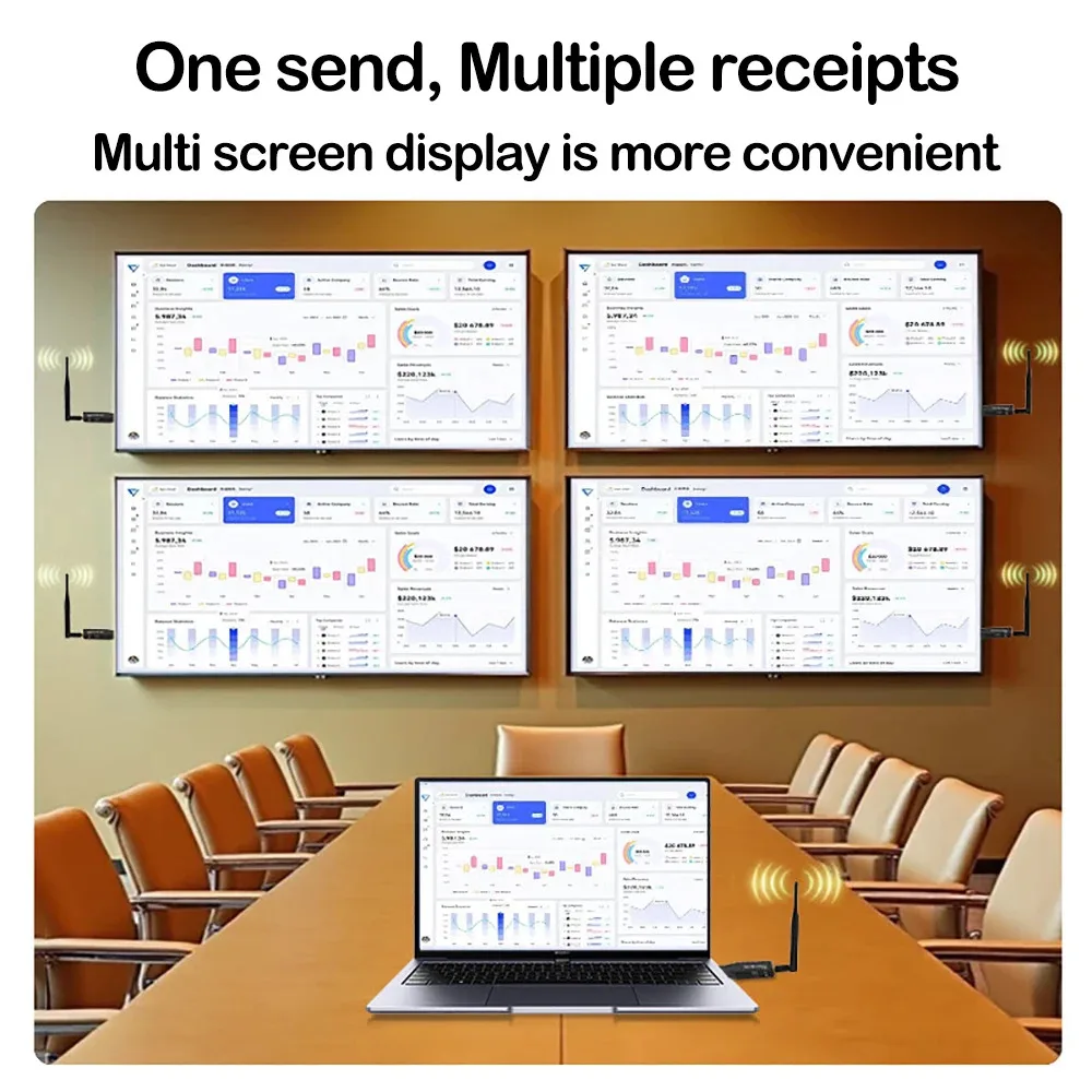 50m 5G Wireless HDMI Extender Video Transmitter Receiver 1x4 Display Adapter for TV Box Camera Laptop PC To TV Monitor Projector