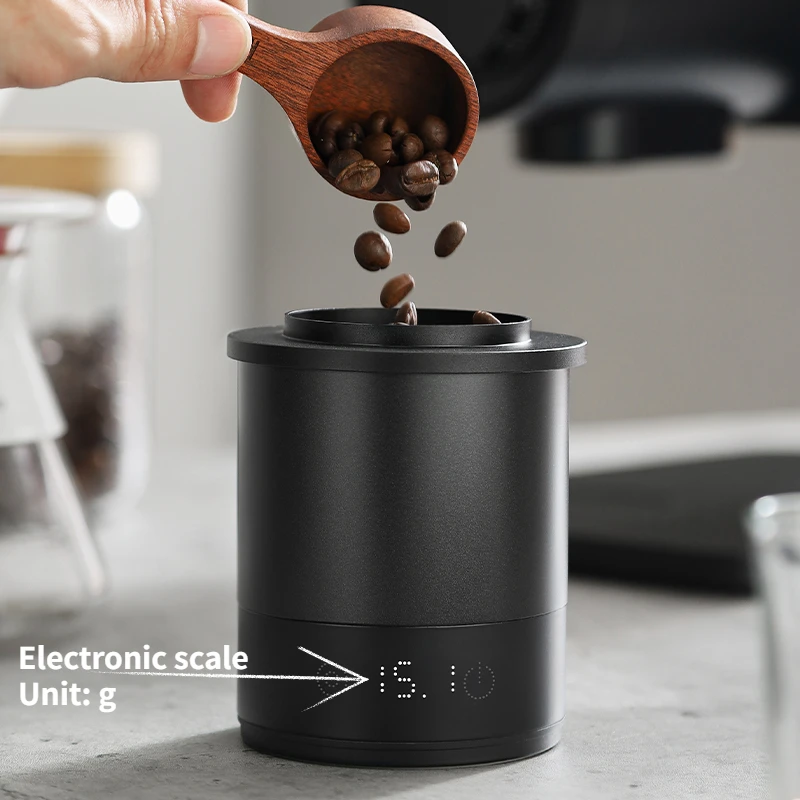 

Powder Cup with Scale Coffee Dosing Hand Brewed Italian Coffee Electronic Scale 58mm Grinding Powder Feeder