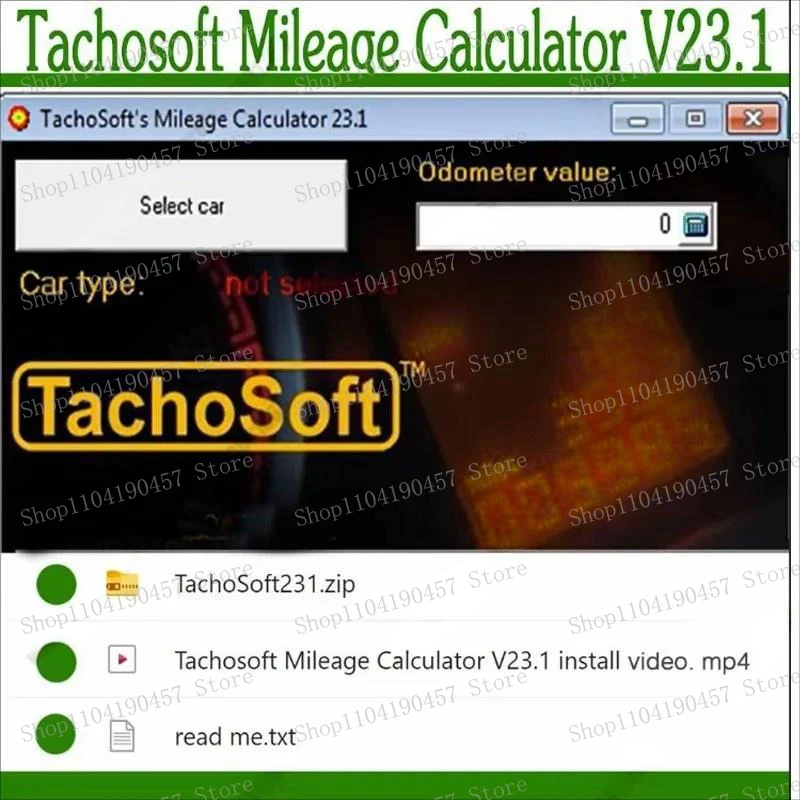 TachoSoft Mileage Calculator 23.1 TachoSoft Mileage Counter Calculation Software V23.1 With License Digital Odometer Calculators