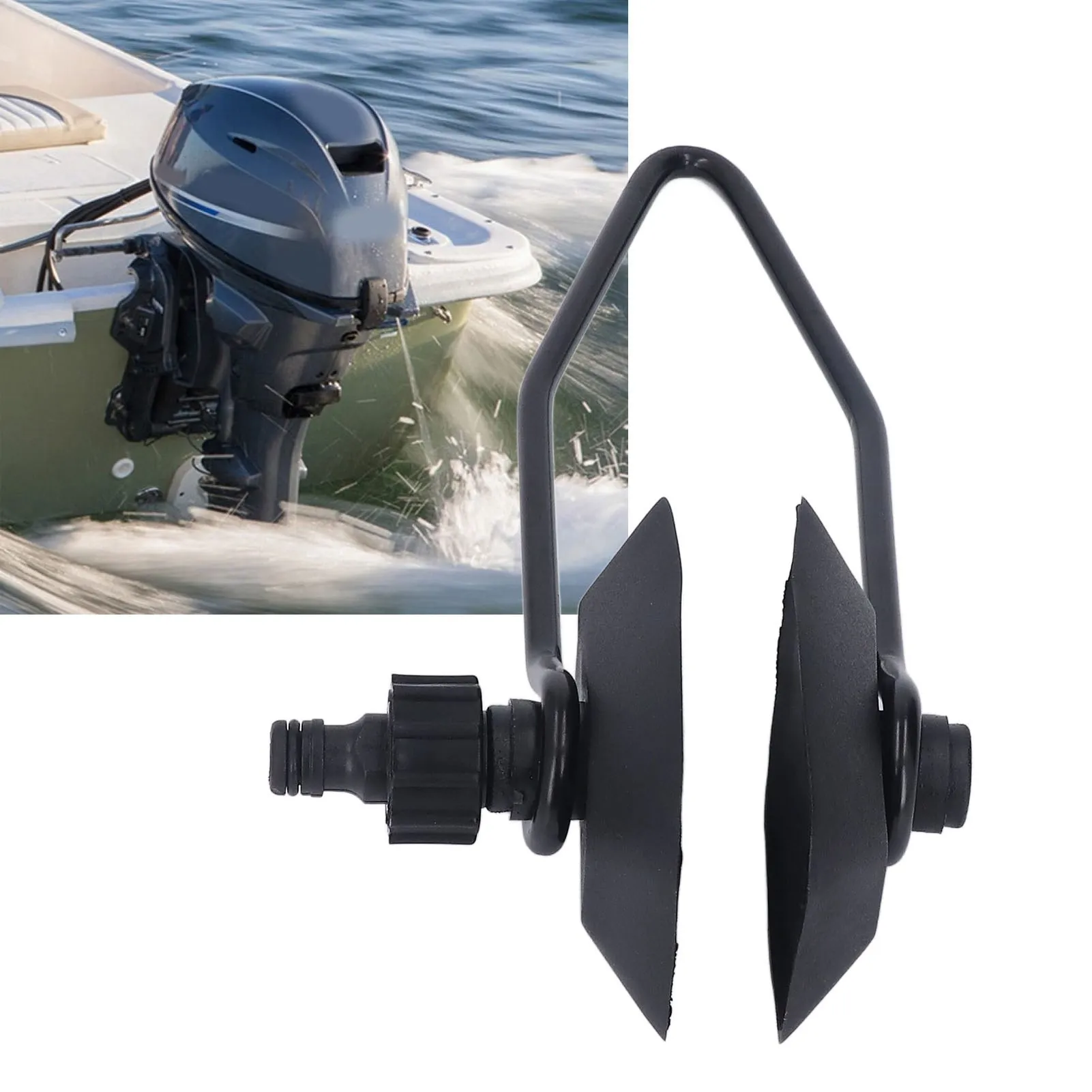 Boat Motor Flusher Outboard Motor Flusher Marine Grade Fast Connection Dual Large Rectangular Ear Muffs for Boats Ships Yachts
