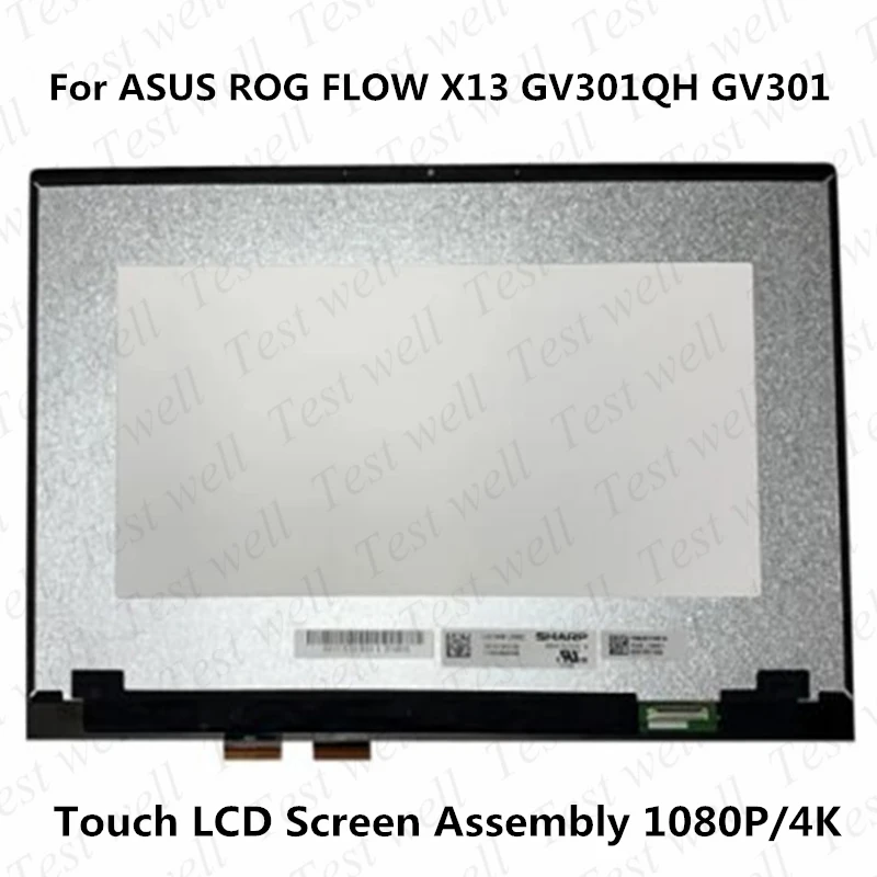 Conjunto Original do Painel Lcd do Toque para o Fluxo de Asus Rog X13 Gv301qh Gv301 Gv301q 134 Dentro Lq134n1jw52 1920*1200 Lq134r1jw51 3840 × 2400