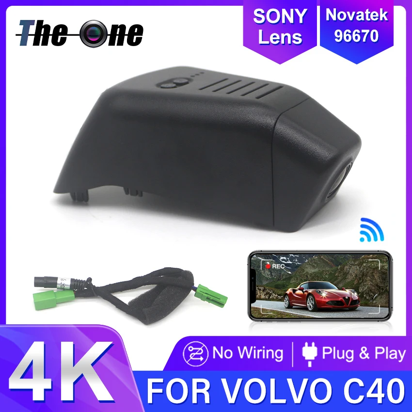 New!Car DVR Wifi Video Recorder Dash Cam Camera Easy Installation For Volvo C40 2022 2023 2024 Plug and play DashCam Accessories