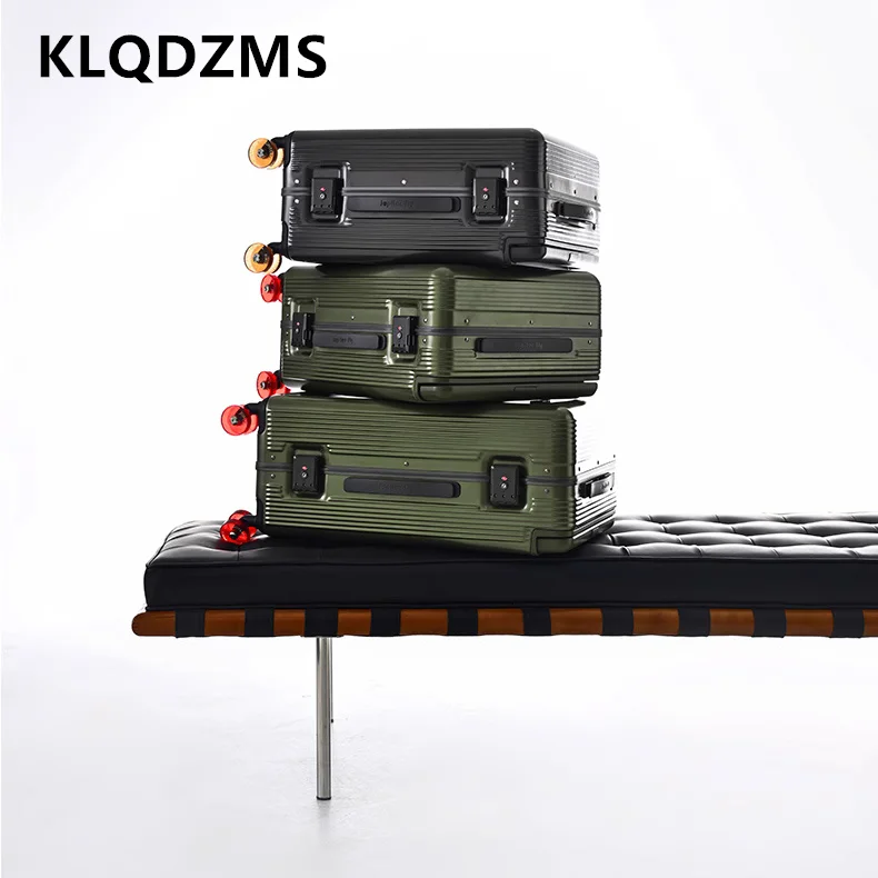 

KLQDZMS Высокое качество 20 "24" 28 дюймов Чемодан на колесиках большой емкости ABS + ПК Посадковая коробка Многофункциональный дорожный багаж
